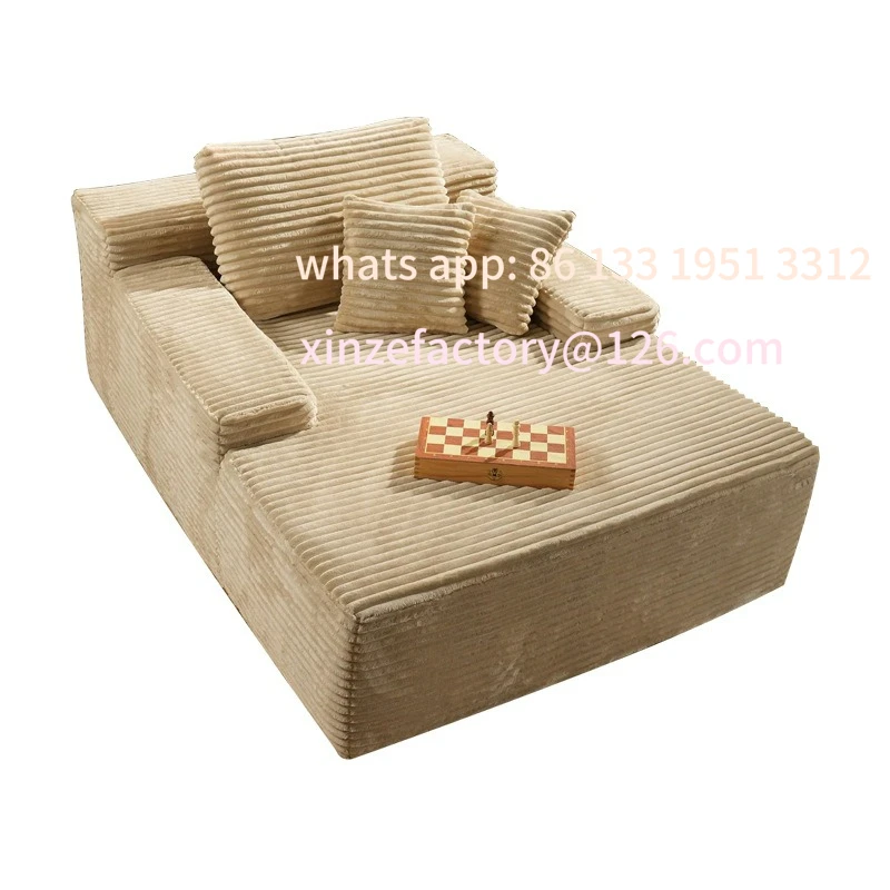 Customizable vacuum compression tofu retro corduroy fabric compression sofa