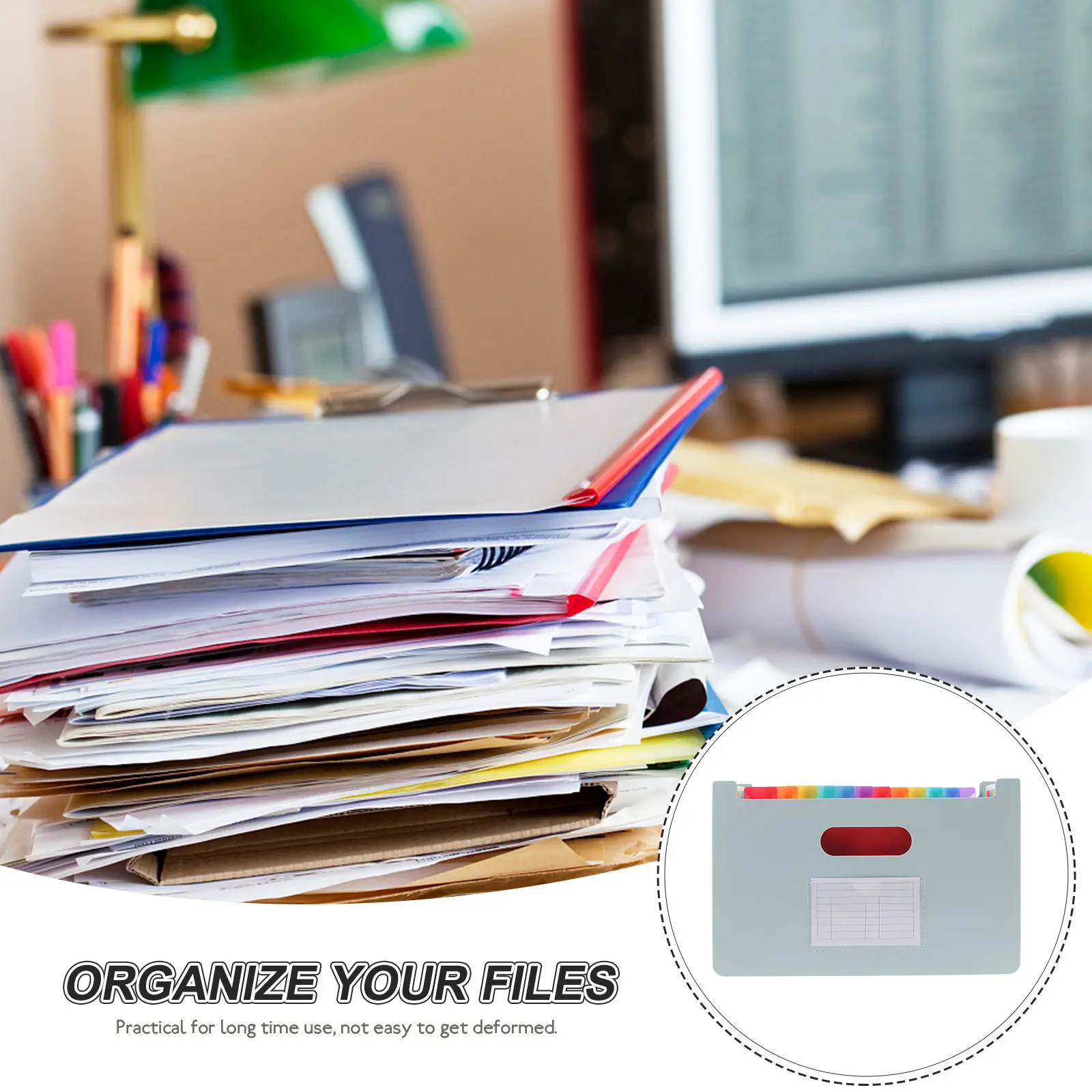A5 Size Expanding Accordion File Folder Portable Lightweight PP Material Receipt Organizer for Office Home School Documents