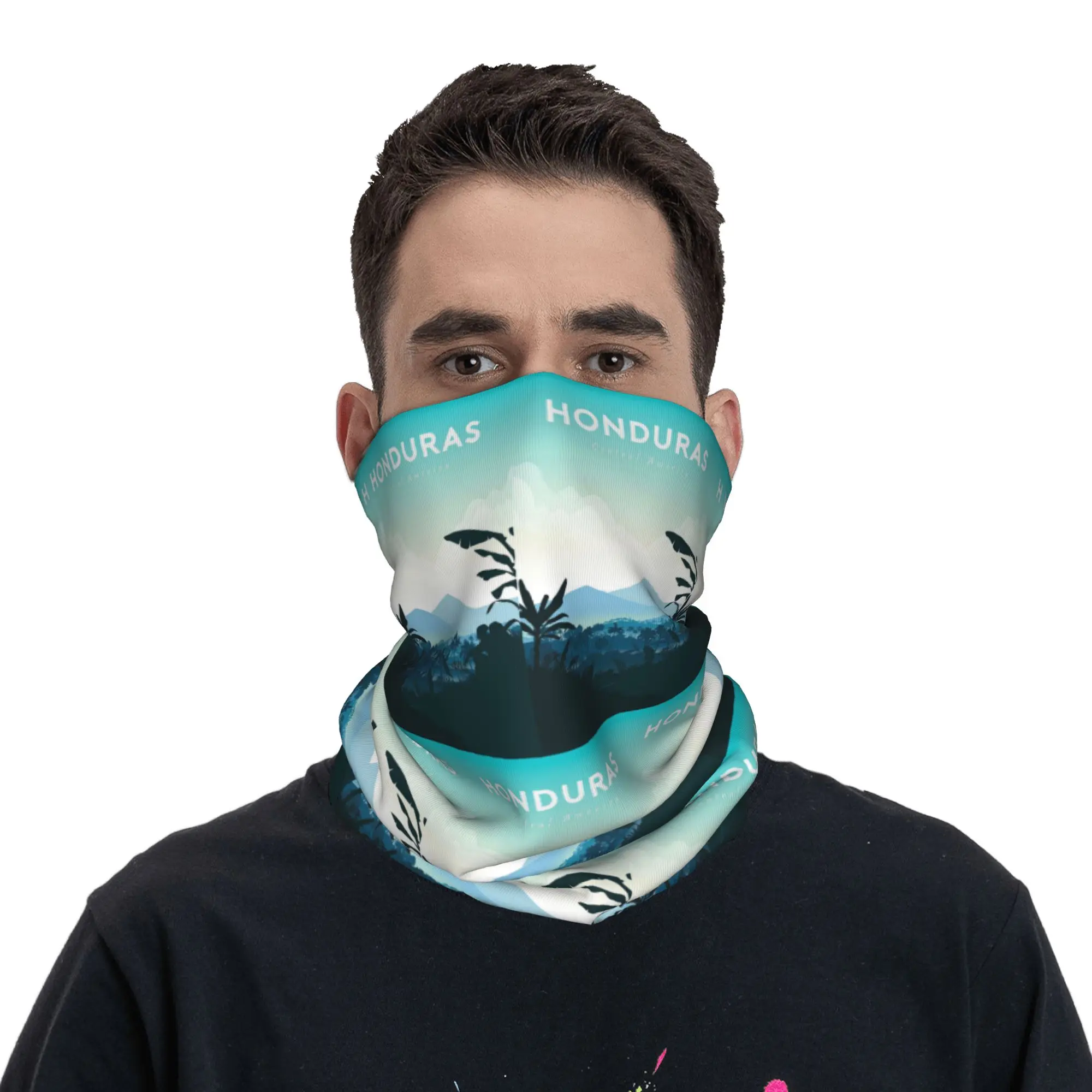 

Бандана в стиле Гондураса, многофункциональный шарф-накидка с принтом, головной убор для езды на велосипеде, для мужчин и женщин, для взрослых, на все сезоны