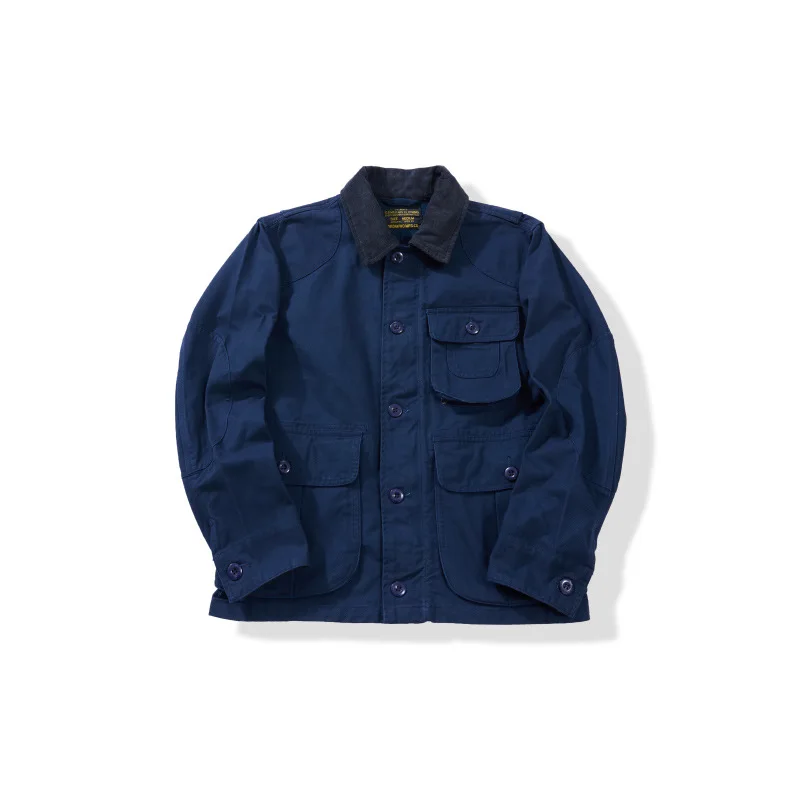 OKONKWO Corduroy Kraag Multifunctionele Jachtjas Heren 3D Zakwerkjas Visjas Outdoor Trekking Werkkleding Kamperen