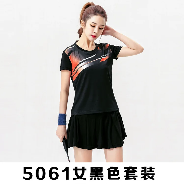 Männer Badminton Shirt Shorts, Tischtennis Trikot Kleidung atmungsaktiv schnell trocknen kurz ärmel ige Sportswear Fitness Tennis T-Shirt