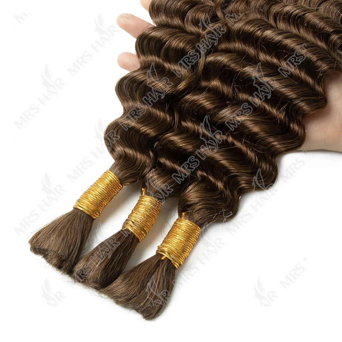 # 4 Estensioni dei capelli sfusi a onda profonda Fasci di capelli Remy Intrecciatura sfusa fai da te Capelli umani 30 pollici 50 g/pacco Capelli umani sfusi per intrecciare