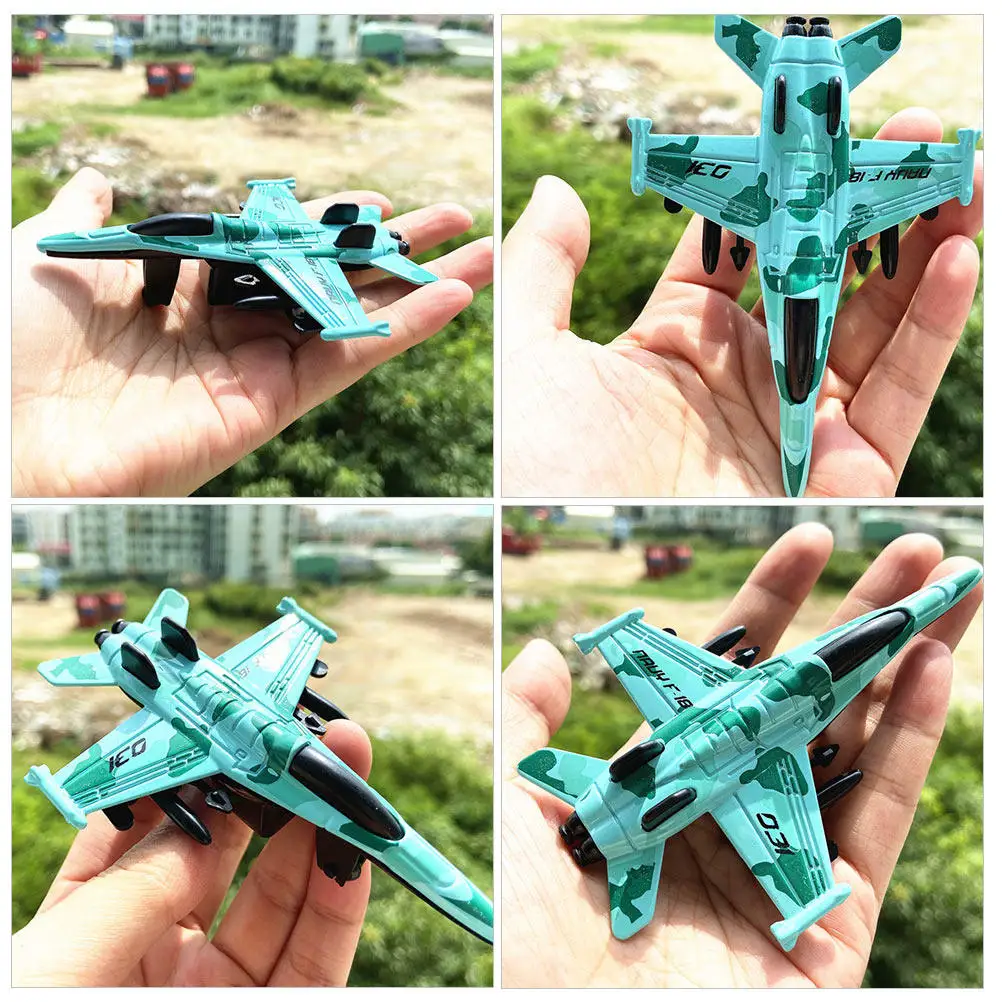 

4Pcs Mini Pull Back Friction Powered Alloy Fighter Preschool Educational Entertainment Christmas Birthday Present