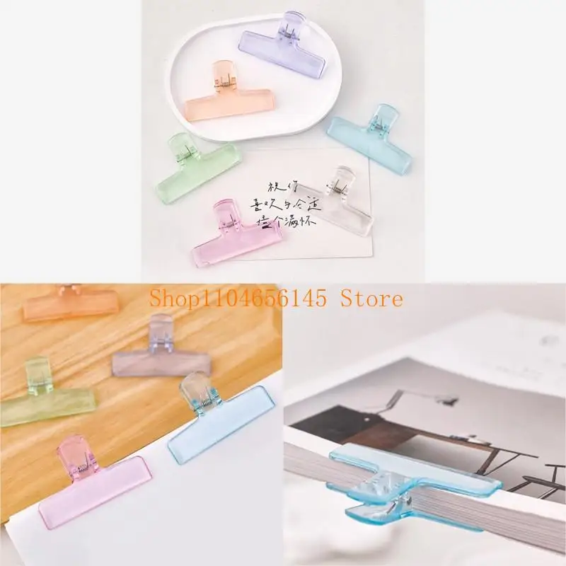 

5asd 4Pcs Clear Acrylic Paper Clip Paper Clamp for Food Bag Photo Drawing Board