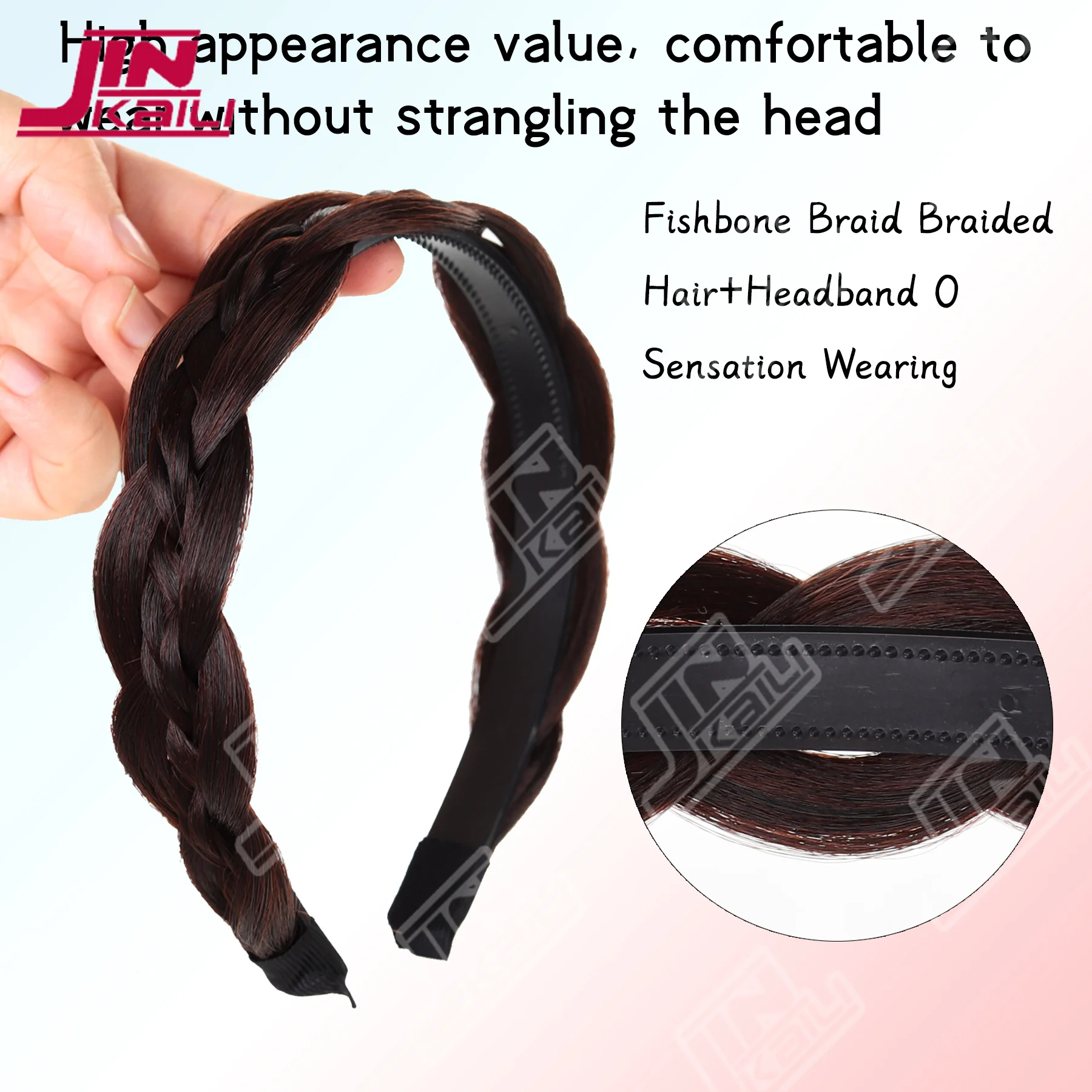 JKL Women Synthetic Wig Twist Braided Hair Bands Fashion Braids Hair Accessories Women Bohemian Nature Headband Stretch