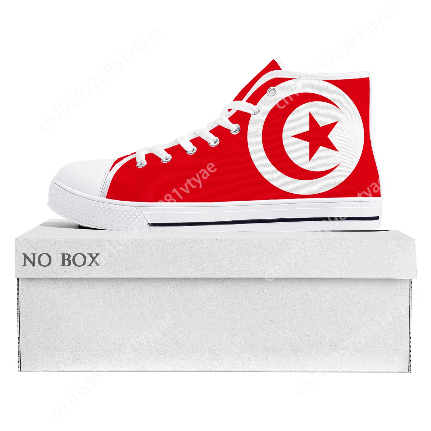 Tunisian Flag High Top High Quality Sneakers Mens Womens Teenager Canvas Sneaker Tunisia Casual Couple Shoes Custom Shoe