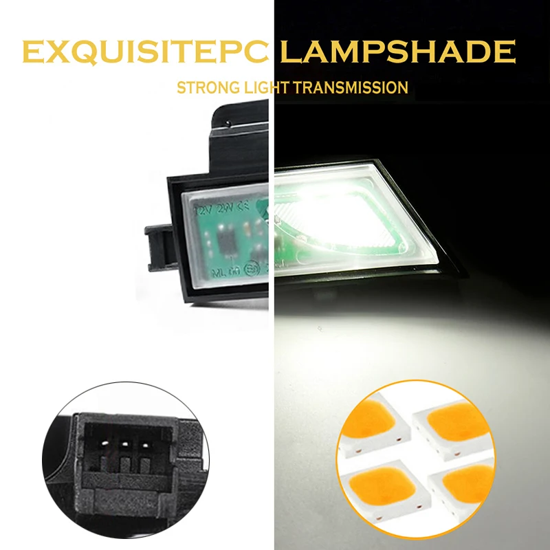 2 قطعة لا خطأ LED أضواء تحت المرآة البركة ترحيب مصابيح لشركة فولكس فاجن جولفا 7 GTI 2012-2021 توران 2015-2021 اكسسوارات السيارات #4