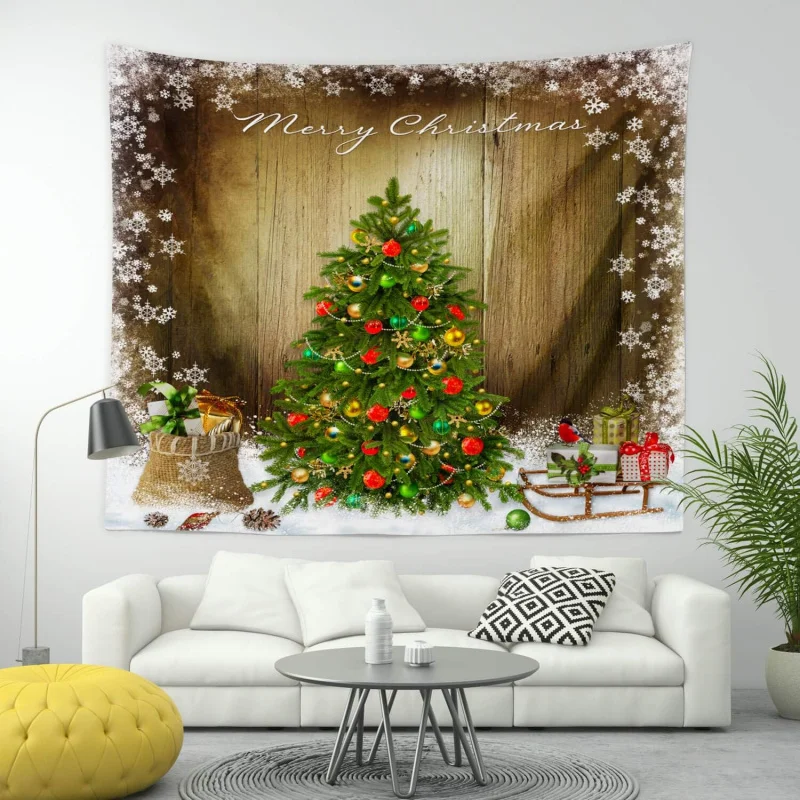 Christmas wall clothlarge 60 × 8 tapestry rural vacation houseofficedormitorypartyphoto background