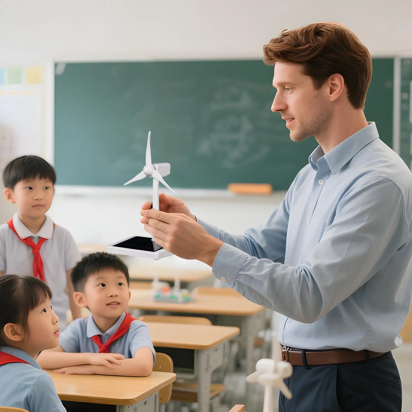 

Модель солнечной ветряной мельницы, детские научные наборы, игрушка, обучение, ремесло, украшение, украшение для сада, дома, рабочего стола