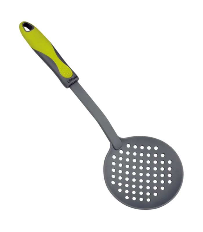 Tradineur-nylon and silicone skimmer, 33x11,5x2 cm for kitchen. Shovel to carry out kitchen and pastry work.