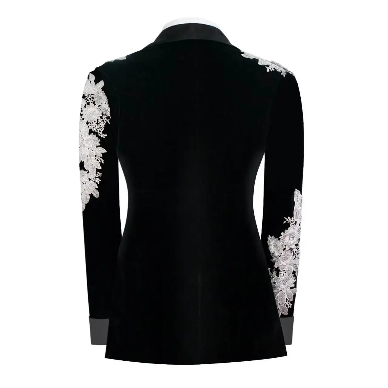 Delicate Crystal Appliques 2-piece Men's Suit High Quality Evening Dress Performance outfit Celebrity Gowns Wedding Tuxedos