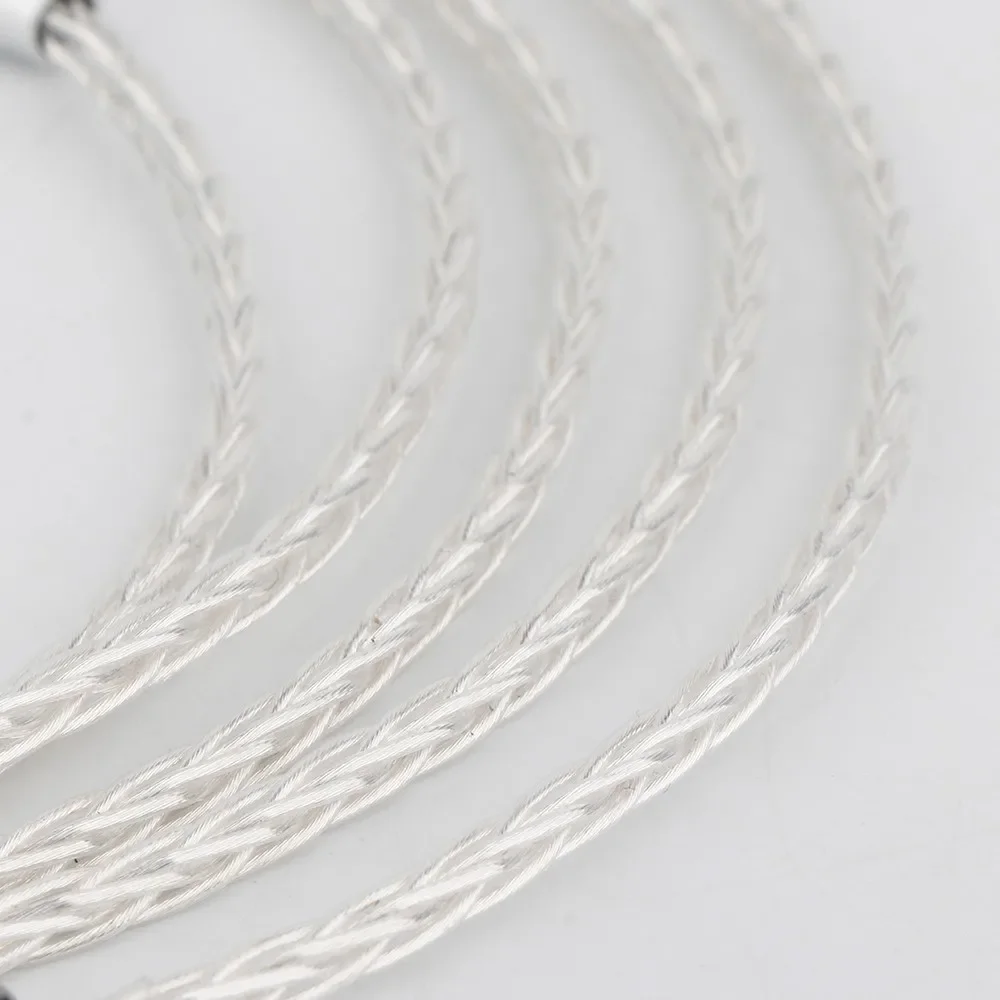 Preffair 1PC OCC Silver Plated Earphone Cable For Mr Speakers Alpha Dog Ether C Flow Mad Dog AEON Headphone