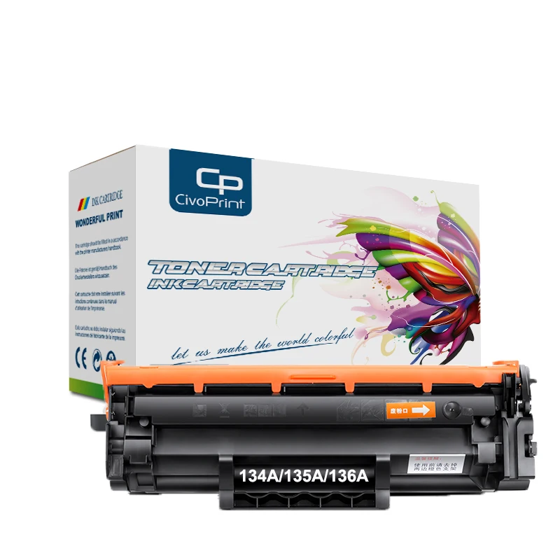 1 PC Compatible HP 134A W1340A 135A W1350A 136A W1360A 137A Toner Cartridge for HP M209DW MFP 234DW M235dwe 2.6K pages with chip