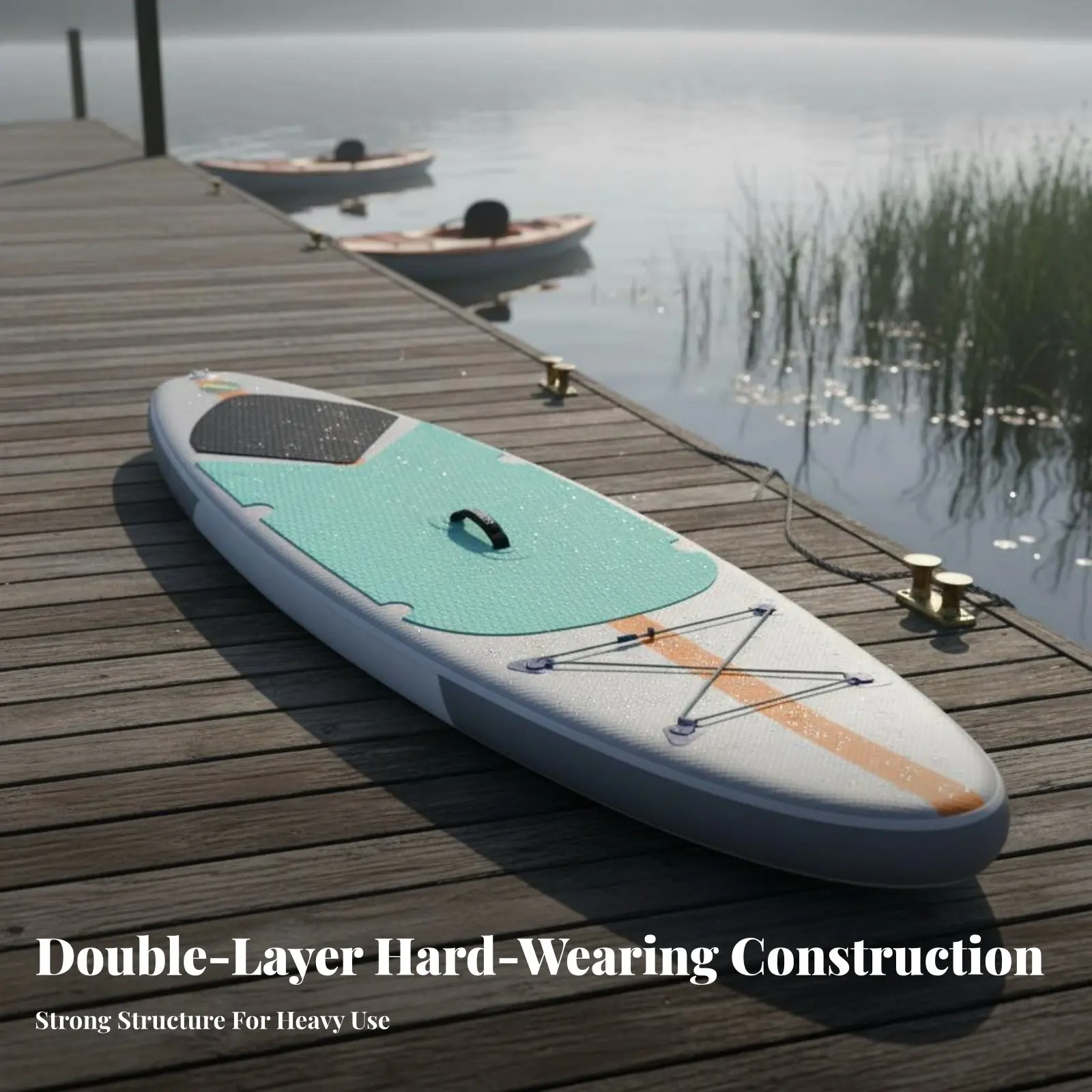 Tabla de Paddleboard Inflable con Superficie Antideslizante, Tabla de Paddleboard Vertical Inflable, Set de Paddleboard Vertical, Duradera