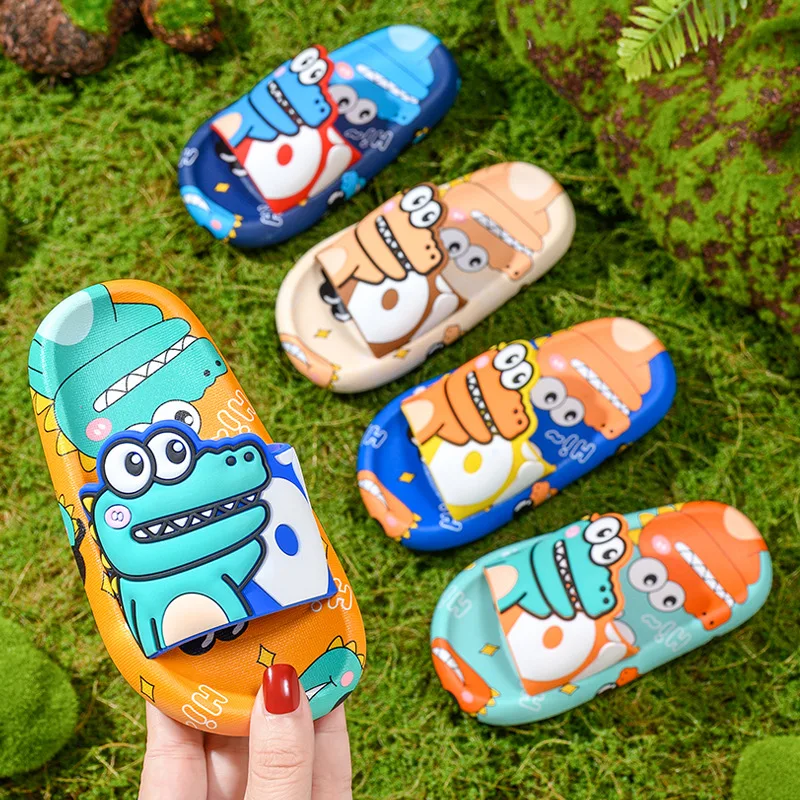 Surprise Dinosaur kid Slippers Boy Girl shoe Cute Cartoon Home Indoor Slippers kid shoe Fashion Casual Non-Slip Bathroom Shoe 슬리