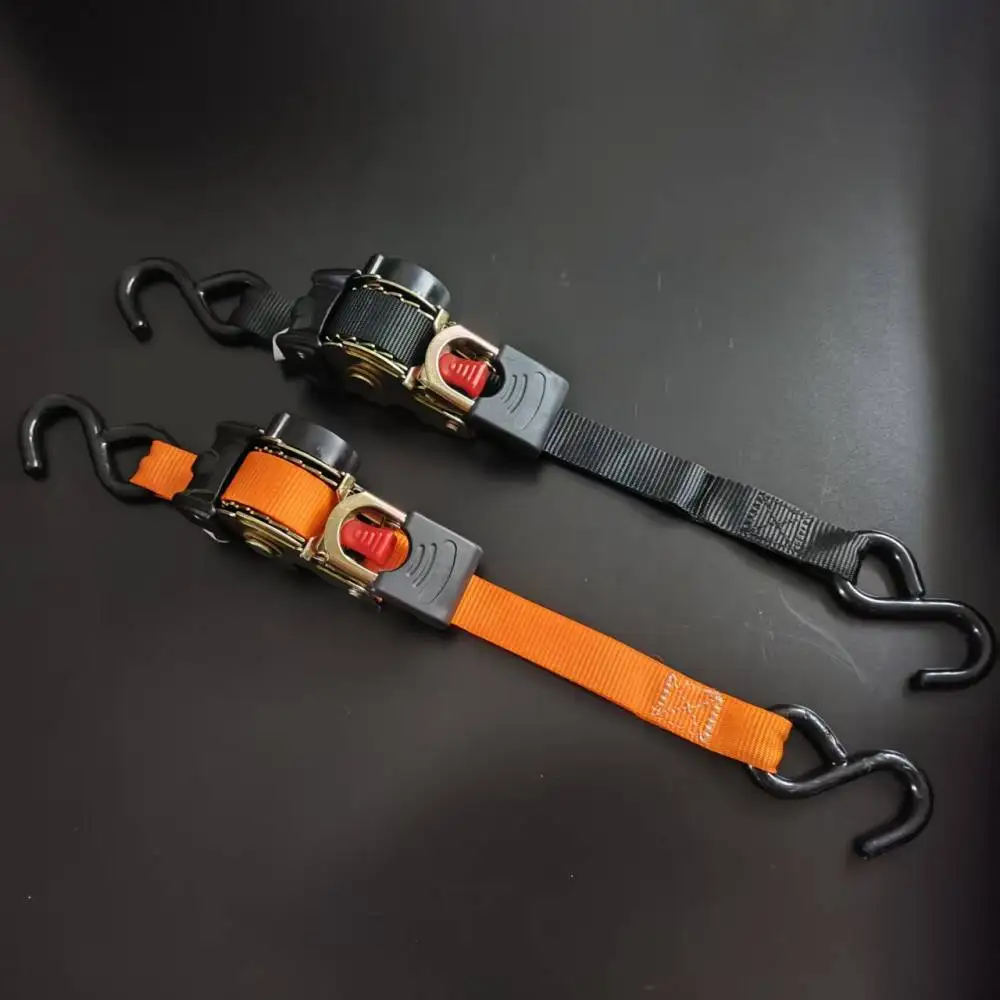 Automatic Retractable Ratchet Belt Polyester Cargo Lashing Strap For Motorcycle Boat Trailer Truck Load Fastening