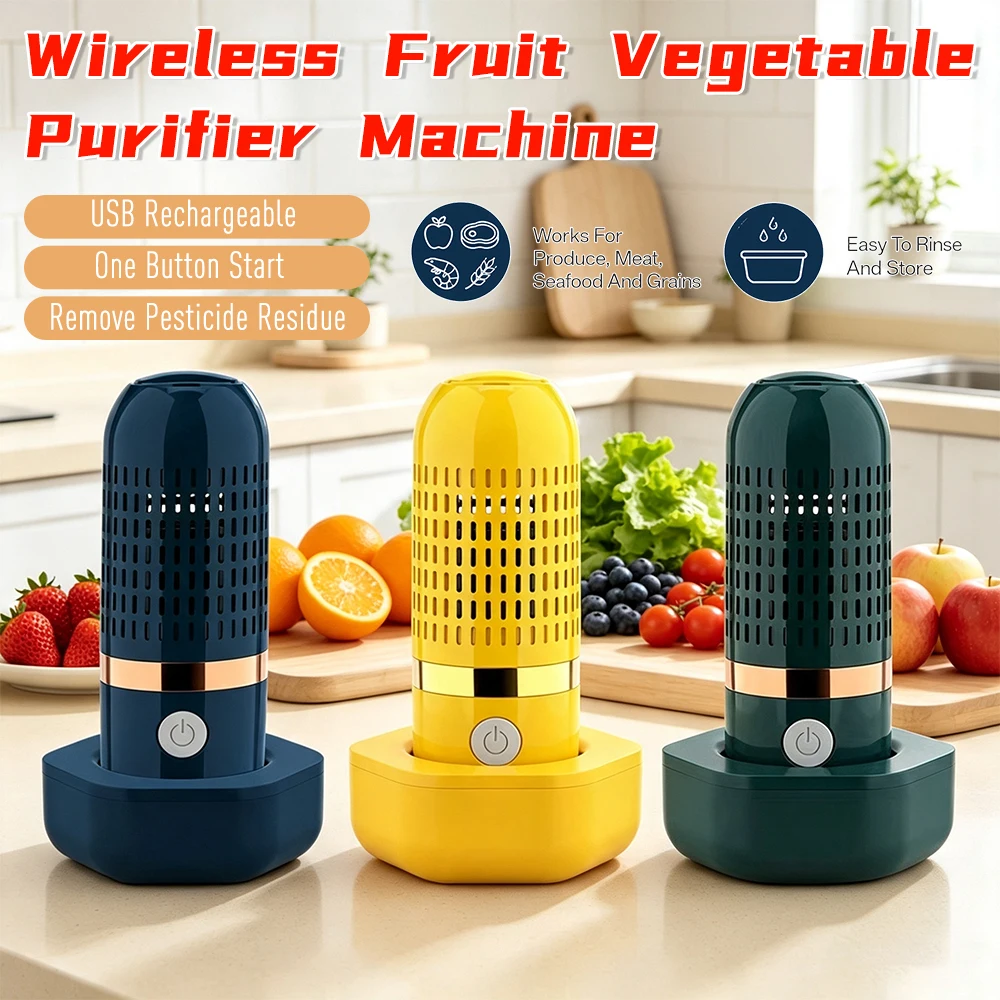 Fruit Cleaner Portable Portable Fruit and Vegetable Washing Machine No Scrubbing for Cleaning Veggie Grains Rice Meat Seafood