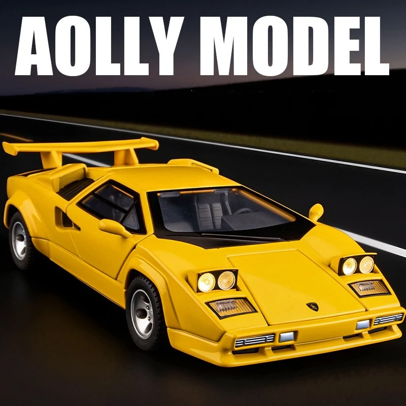 1:32 Countach LP500S alliage Roadster modèle de voiture jouet ornement moulé sous pression modèle de voiture en alliage à collectionner