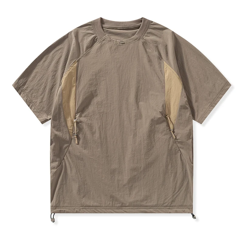 Summer Short Sleeve T-shirt Men Outdoor Lightweight Quick Dry Loose Casual Sport T Shirts City Boy Streetwear Tshirt Tops