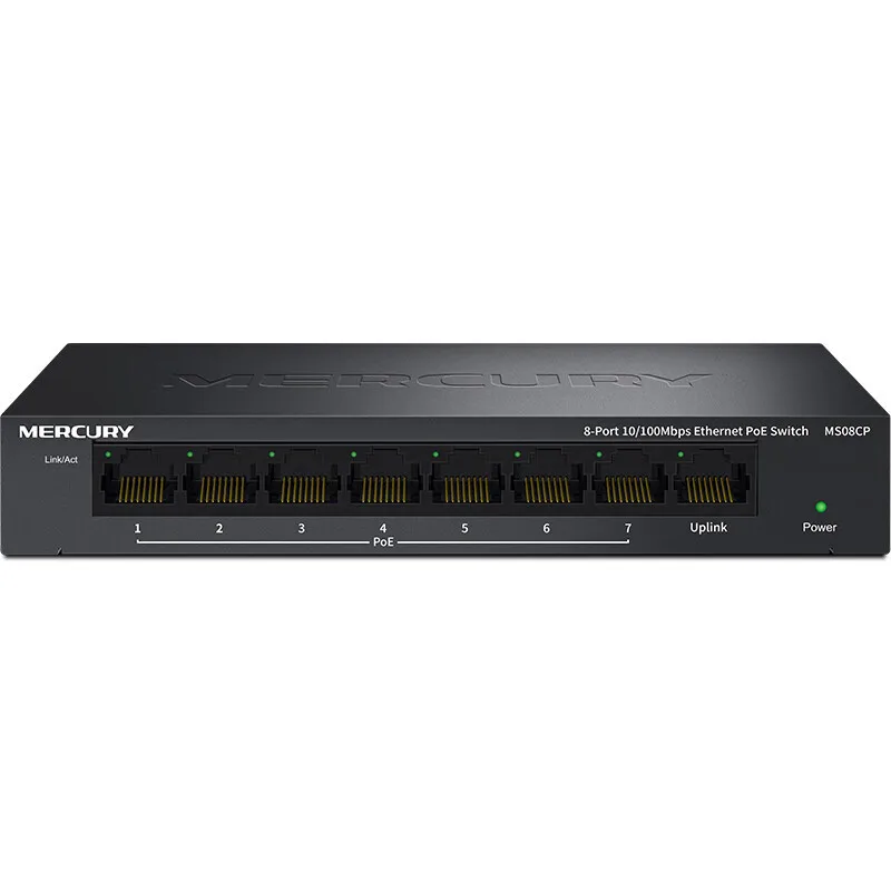 8-port 100M POE Switch with 1-port Unlink@65 Plug-and-play, Efficient Heat Dissipation MS08CP