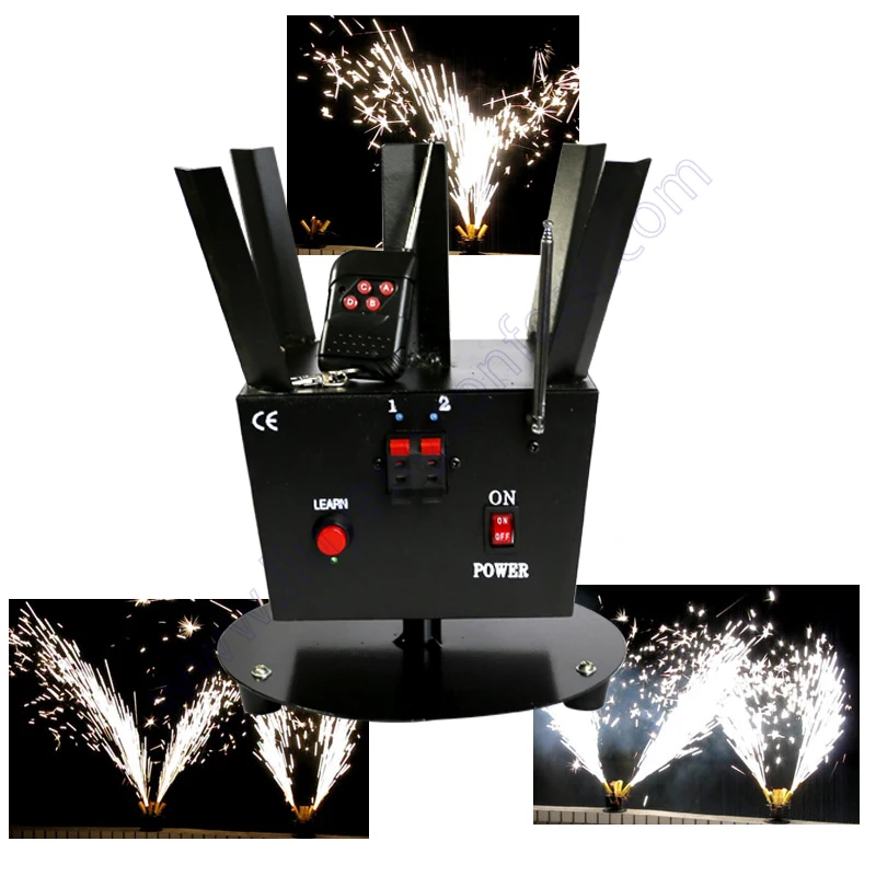 Remote Control Stage Rotate Fountain Ignite Machine for Cold Pyro Dj Disco Wedding Marriage Party Event Decor Grand Groom Entry