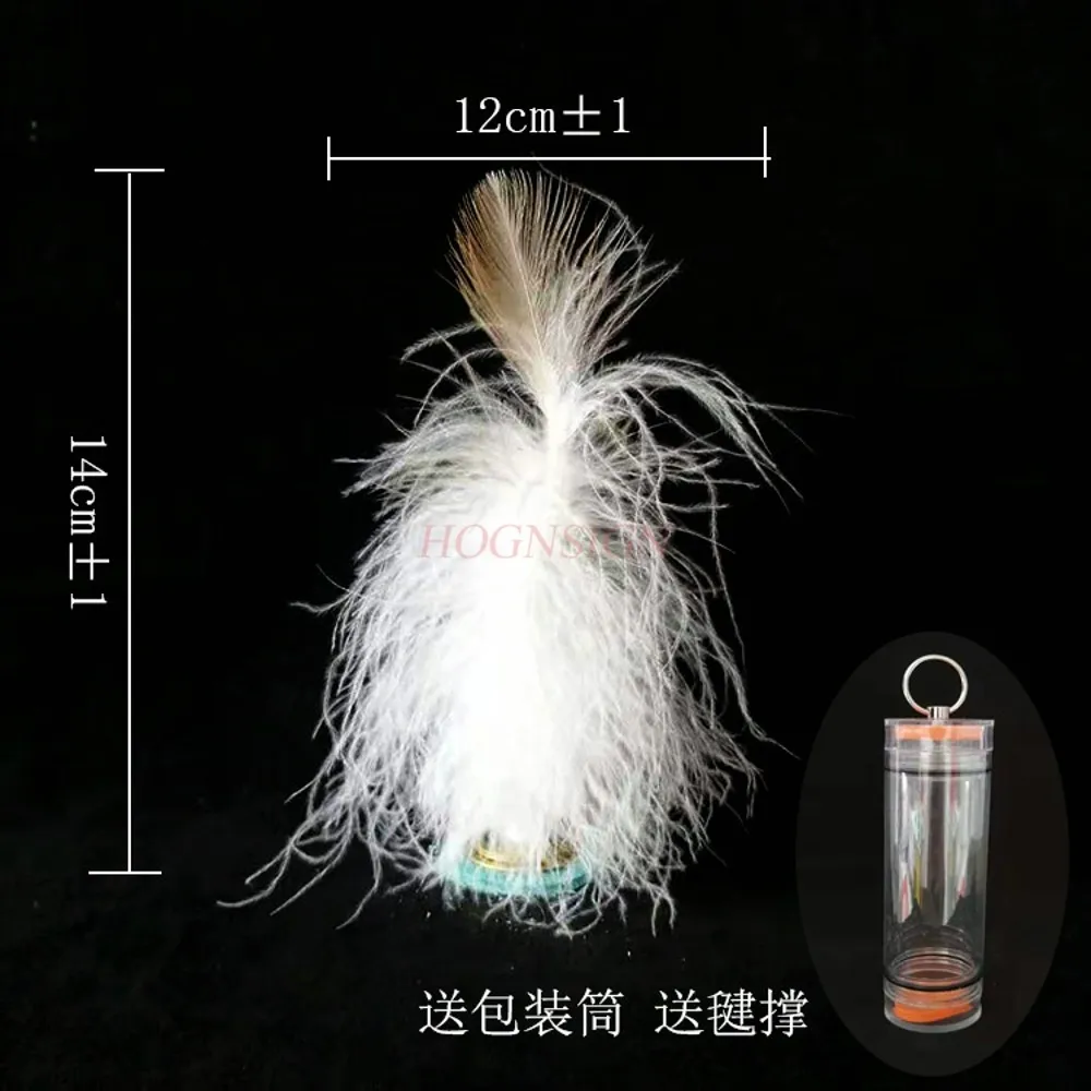 Volant en plumes sculptées, performance de volant à fleurs avec base en peau de vache stable