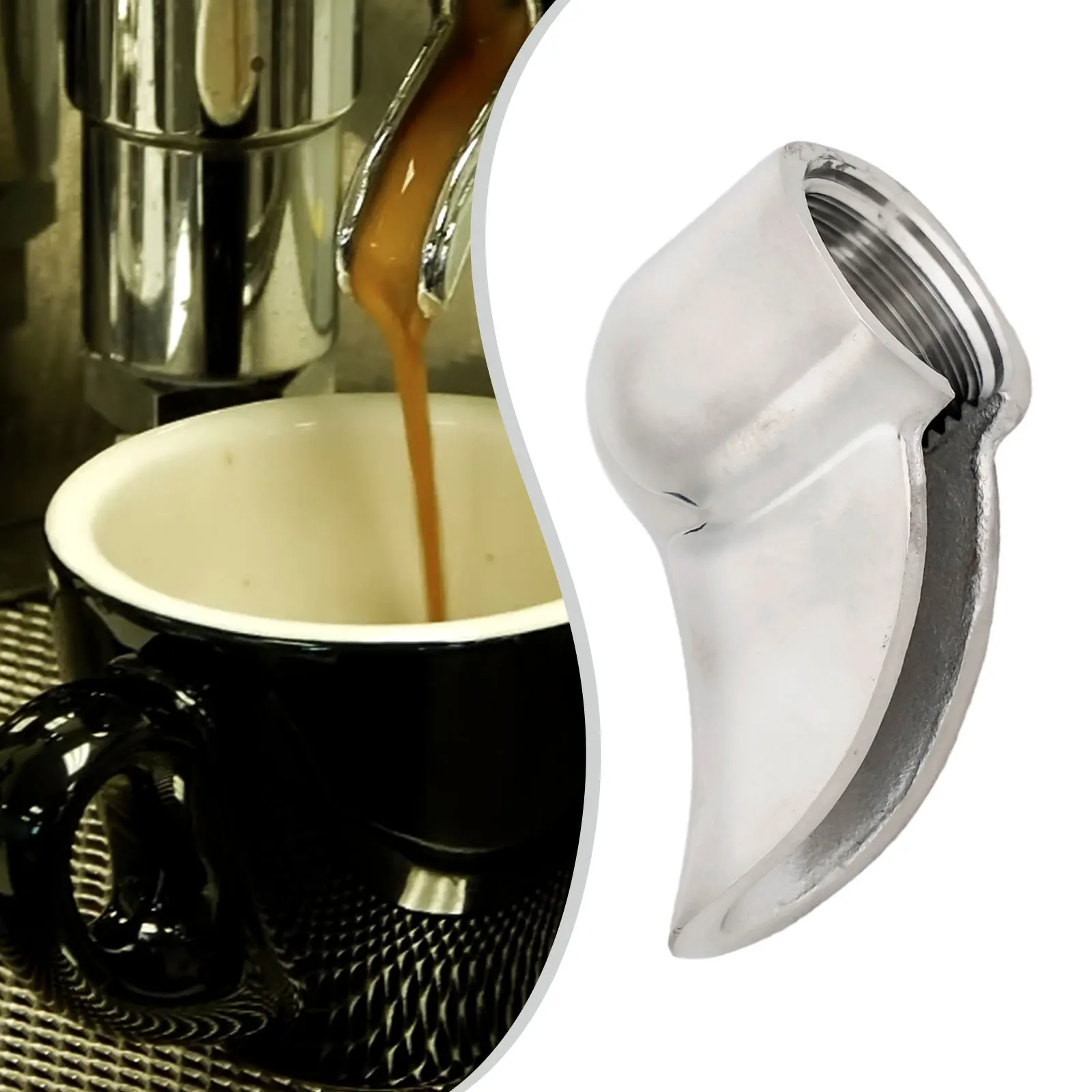 Espresso Machine Portafilter Single/ Double Spout Diverter Nozzle 58mm Stainless Steel Coffee Filter Basket Head Accessories