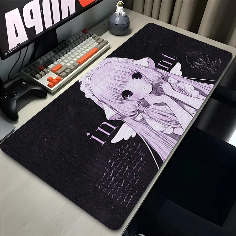 Anime C-Chobits Chii Desk Mat Computer Office Extended Mouse Pad Girl Laptop Rubber Non-slip Large Mousepad Gamer Cabinet Carpet