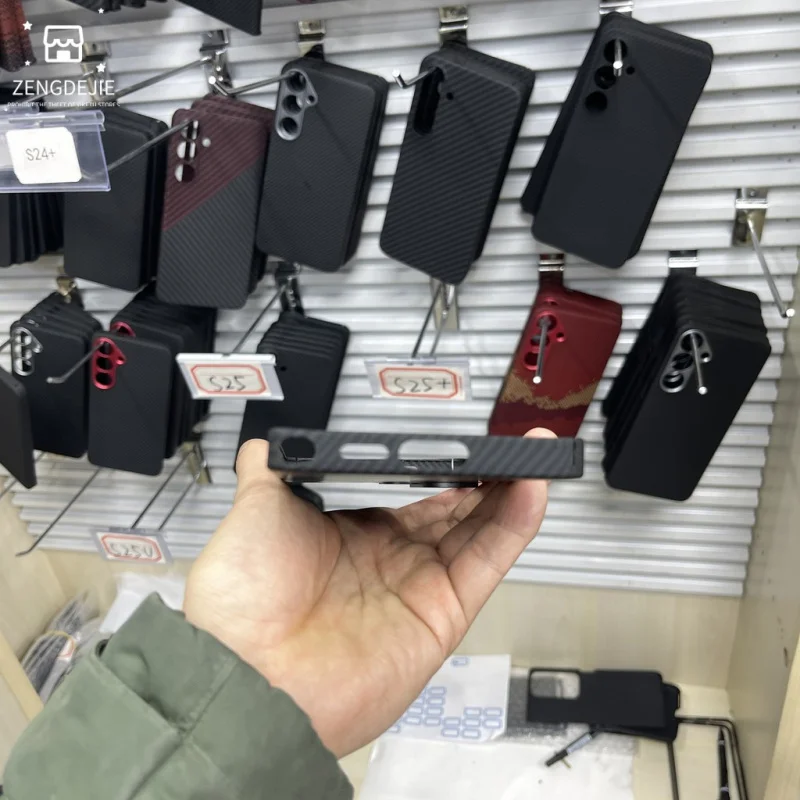 Samsung S25 Ultra対応、Kevlar製磁気吸着アラミド繊維保護カバー、Samsung S25U用スマホケース、類比なし