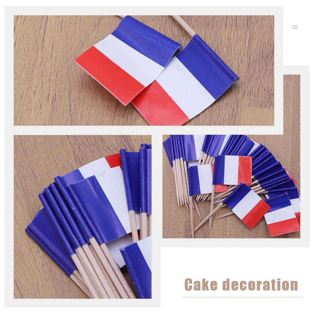 

200 Pcs Cake Mini Stick Toothpick Country Flag Cupcake Country Flag Picks Picks Dessert Decoration