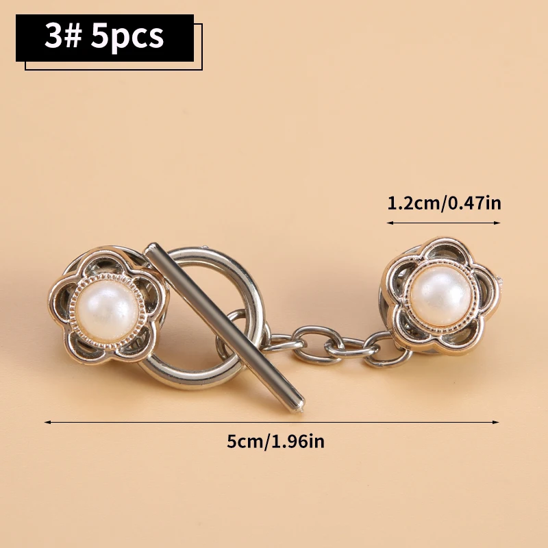 5sets metalen OT button-up kleding zonder naaien, moeder button-up, jas, trui, vest, decoratieve damesbrocheknop