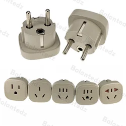 US AU to EU Plug Adapter Type-I Type-A to Type-F Power Converter Australia China to Schuko European Travel France Korea Russia