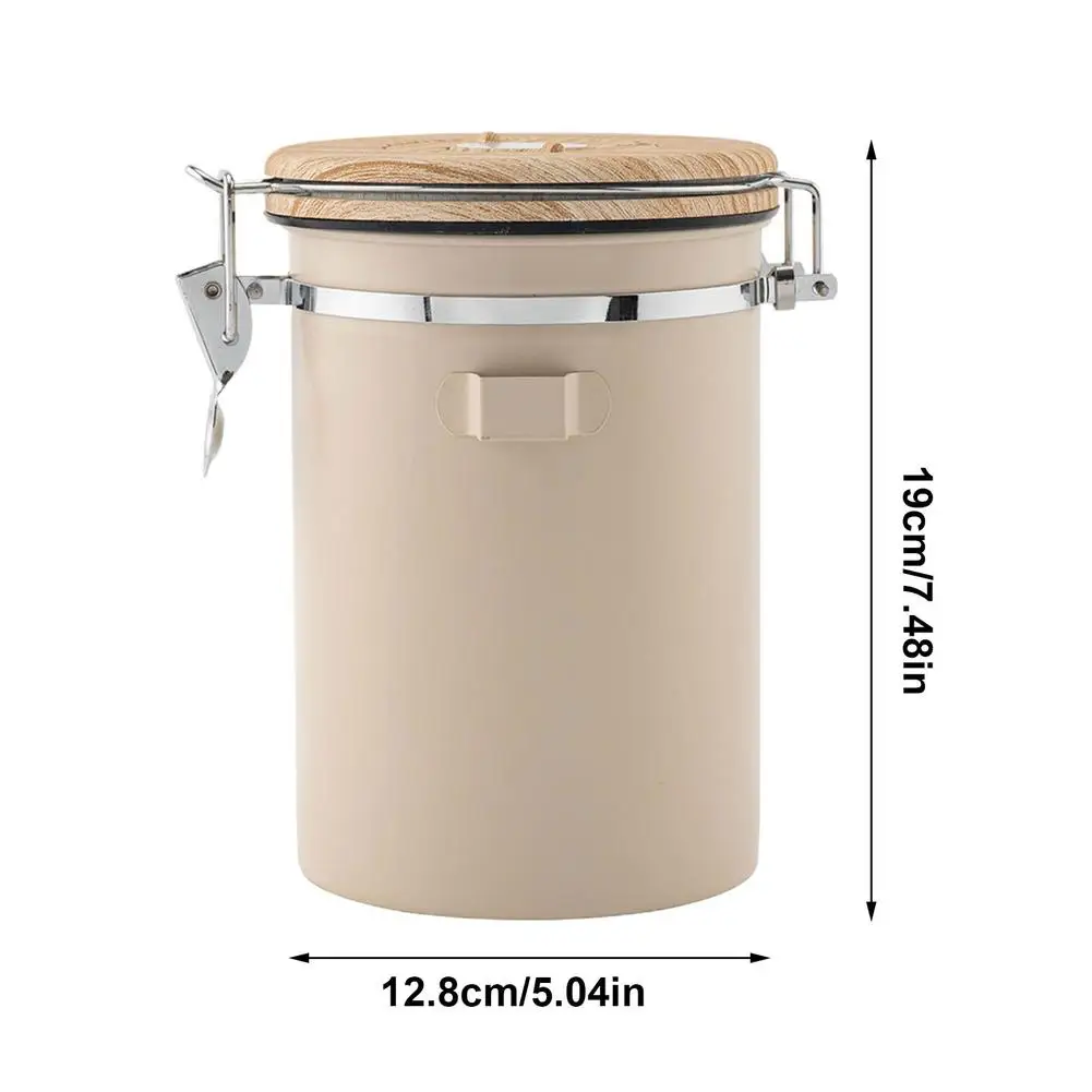 1.8L Airtight Coffee Container Storage Canister  Jar  With Scoop Valve For  Beans Tea Cocoa Grains Pasta