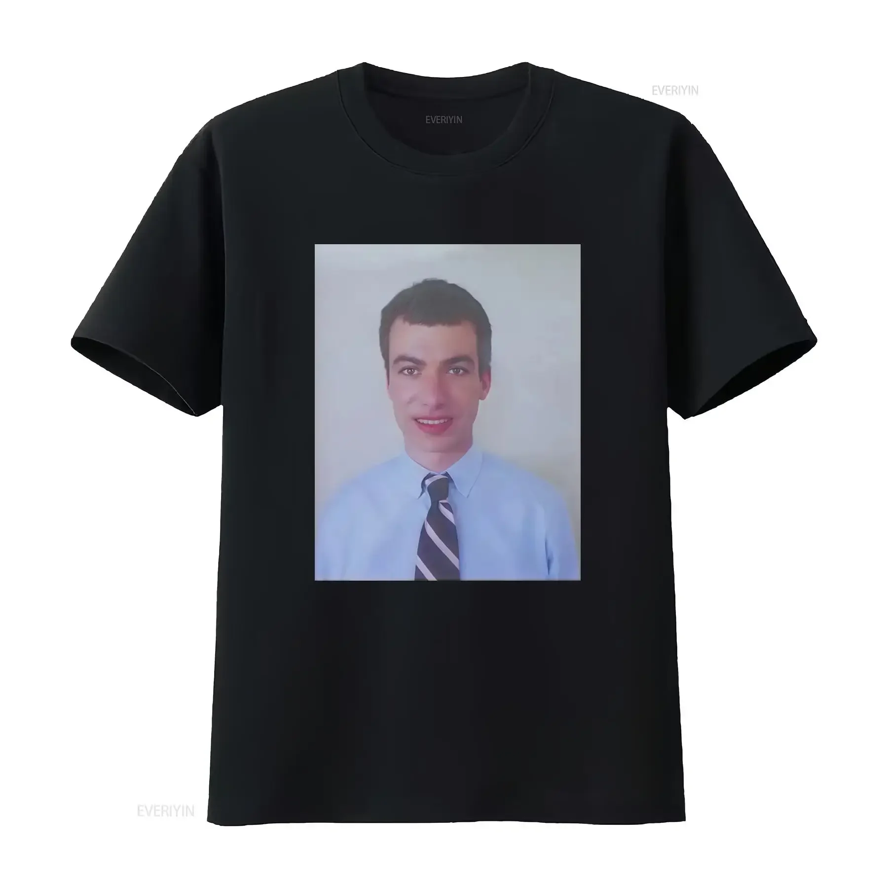 Nathan Meme Funny T Shirt Fielder Face Print  vintage Washed homme Stretched Breathable graphic Versatile fashion streetwear