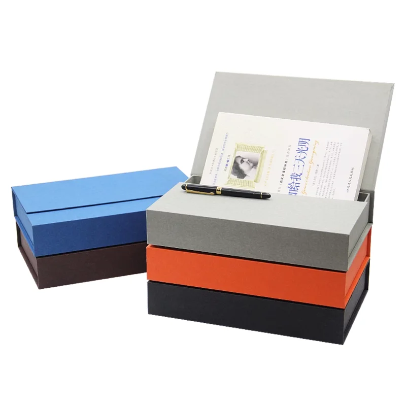 A4 White Paper Gift Case With Lock Empty Package Unisex Use Paper Storage Boxes Case Offical Use Box