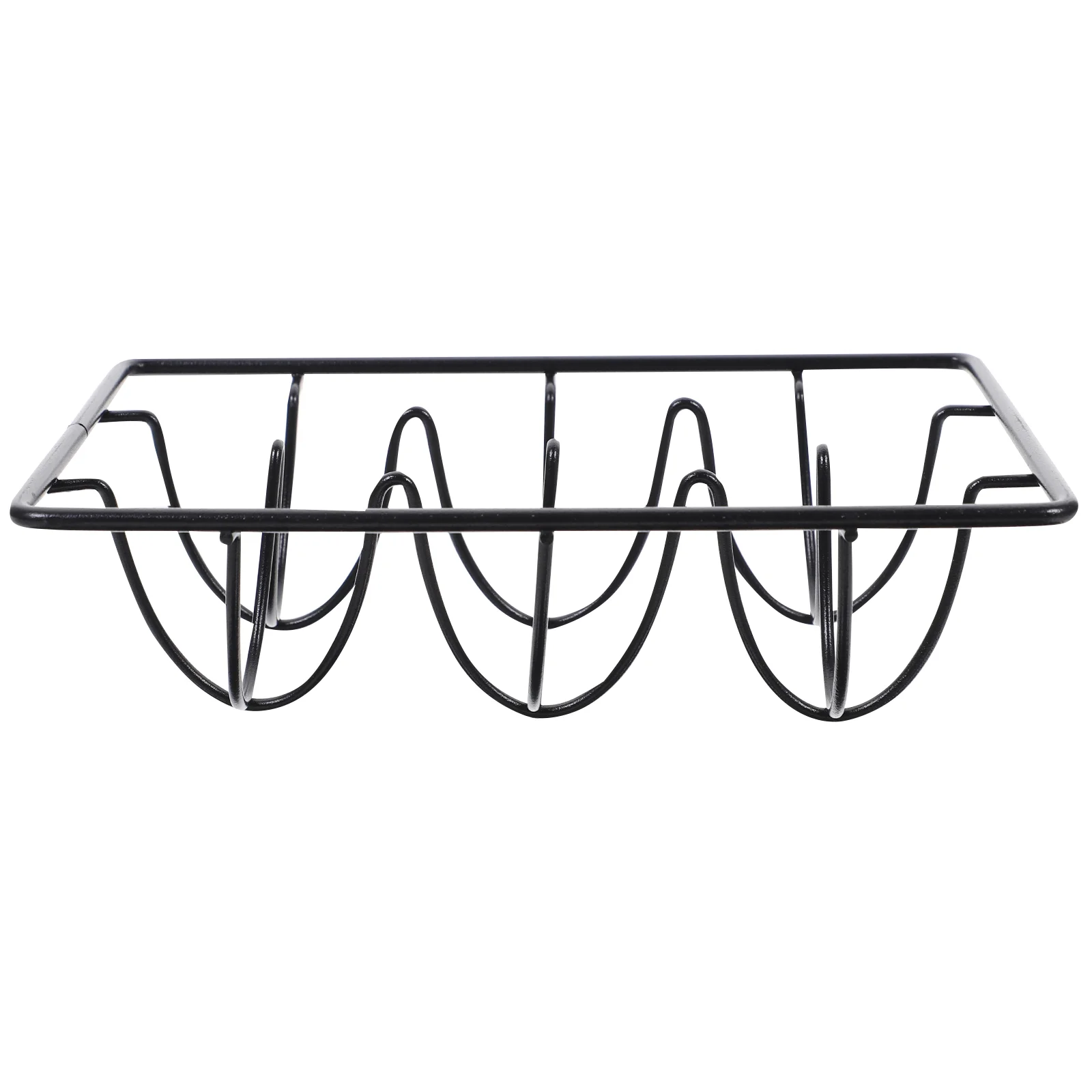

6 Compartment Wire Egg Holder Tray Metal Dispenser Rack Storage Display Rack (Black) iron egg rack