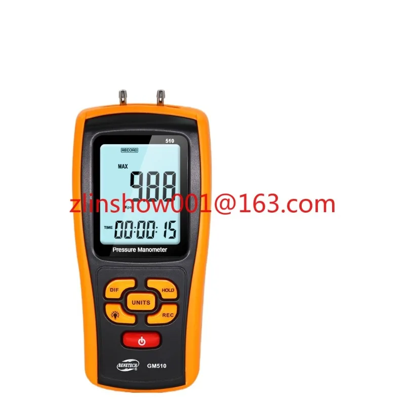 

Gm510 Digital Pressure Gauge Digital Display Differential Meter Micro Pressure Meter Barometer with Data Record