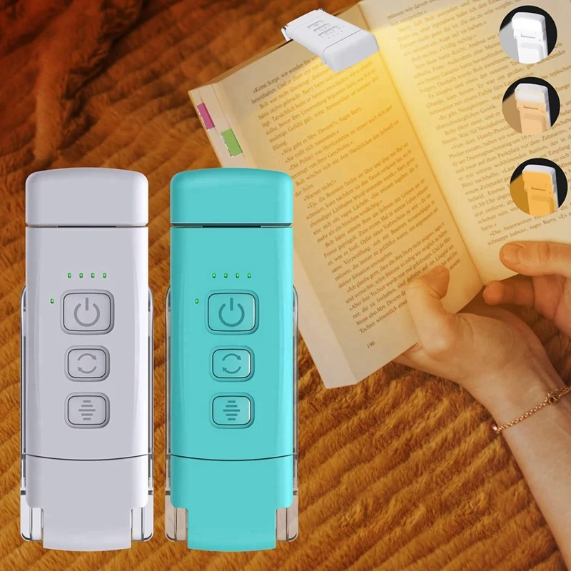 2Piece Reading Light Book Reading Light With 5 Brightness Adjustable 30/60-Min Timer For Kids Night Book