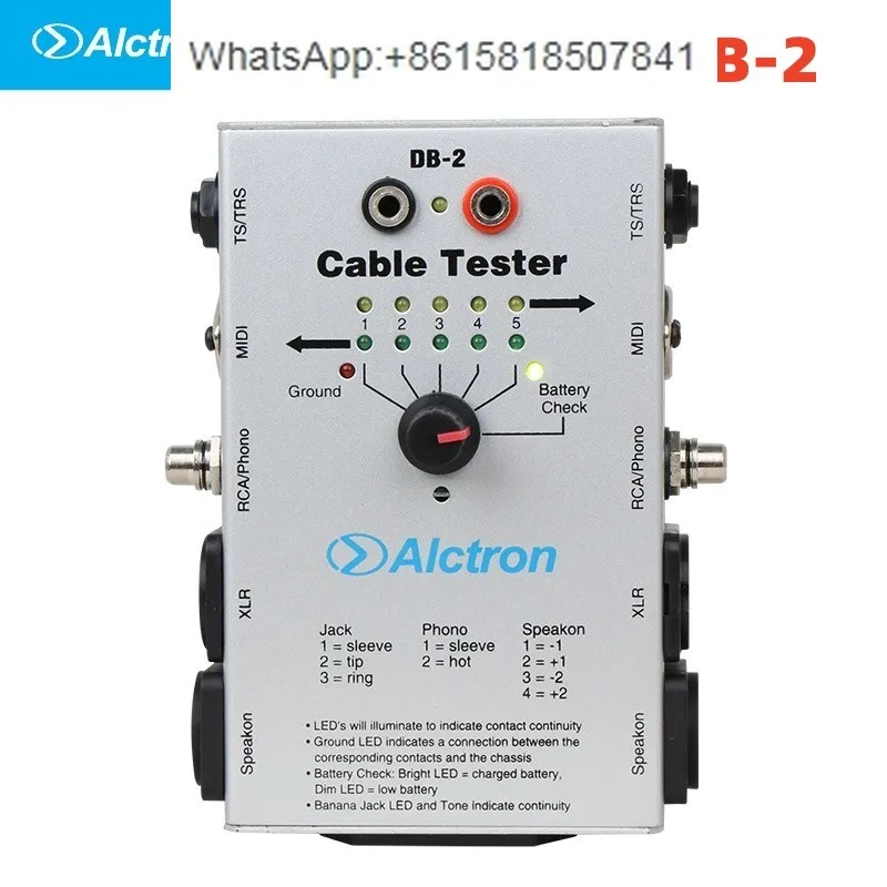 

ALCTRON DB-2 Multi audio cable tester Audio cable measuring line test cable tester instrument sound engineering assistant