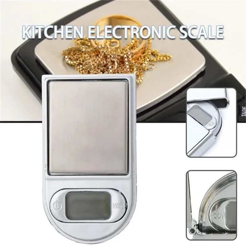 Imagem -03 - Mini Balança Eletrônica de Bolso Isqueiro Alta Precisão Digital Food Jóias Gem Balanças de Cozinha Ferramentas de Medição 100g 200g