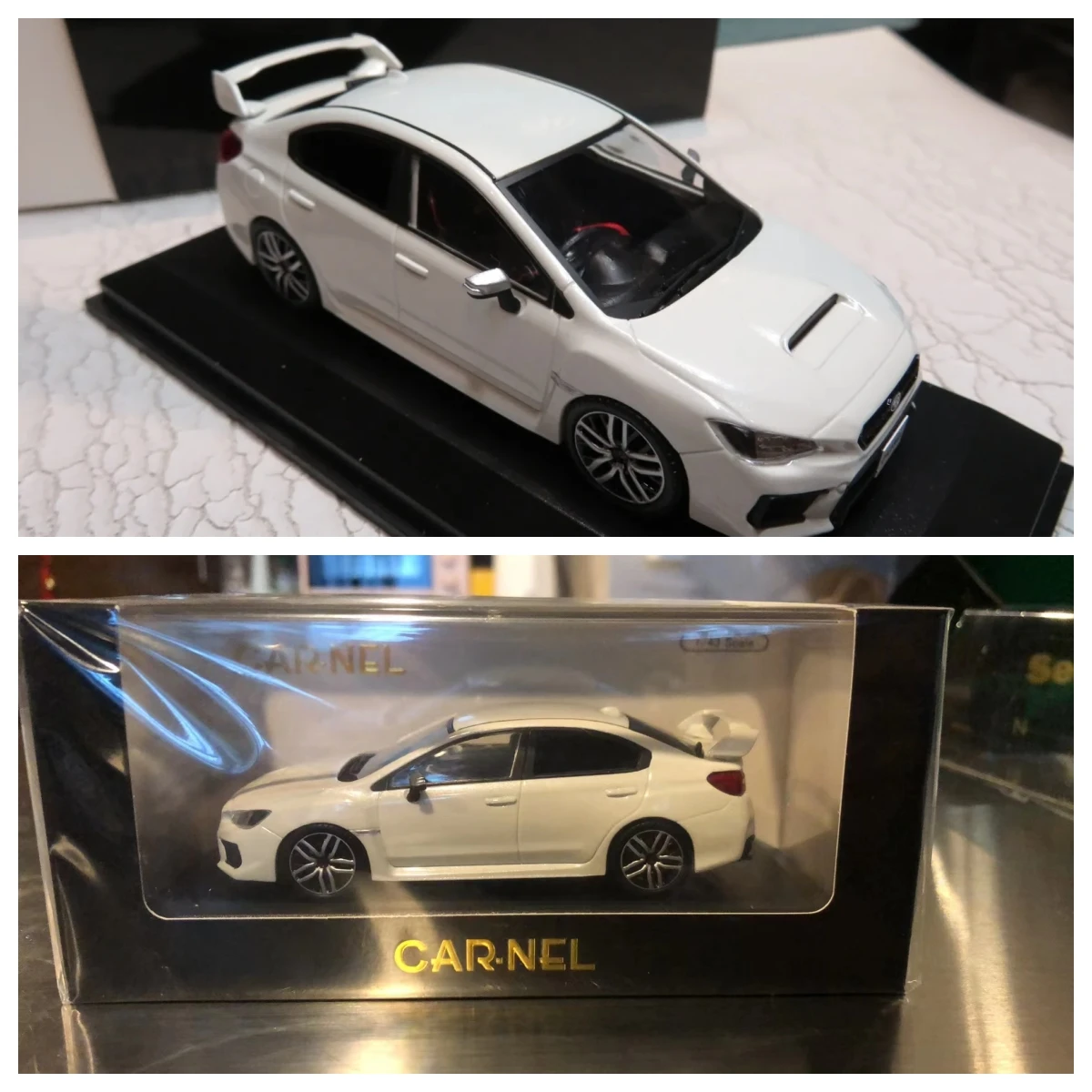 

CARNEL 1/43 WRX STI Type RA-R (VAB) 2018 Crystal White Pearl Diecast Car Model Gift Model Car Collection Limited Edition Hobby T