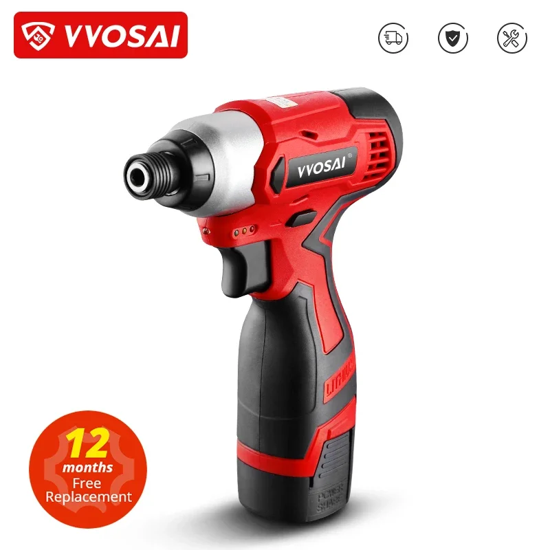 

VVOSAI 16V Electric Drill Screwdriver 100N.m impact Driver cordless drill Household Multifunction Hit Power Tools MT-SER