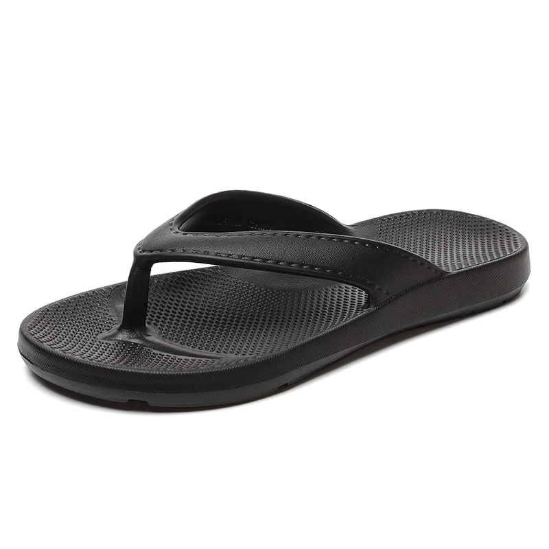 Men's and women's non-slip wear-resistant soft soled comfortable flat slippers couples outdoor beach flip-flops bathroom sandals