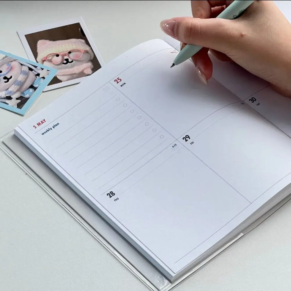 ريترو نوفمبر 2025-ديسمبر 2026 مخطط يومي مع كتاب جدول أعمال التقويم DIY خفيف الوزن للقيام بقائمة المفكرة اللوازم المدرسية