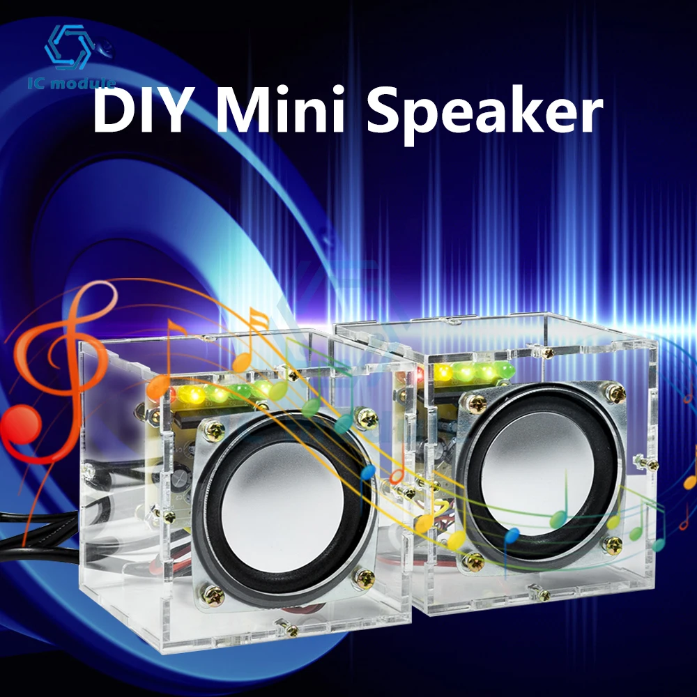 mini speaker  Blue-tooth Speaker Box DIY Kit Electronic Sound Amplifier for Science Experiment STEM Learning for Teens Adults