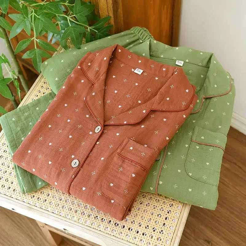 

Весенне-осенний новый женский пижамный комплект, хлопковый пижамный комплект с цветочным принтом, брючные костюмы с длинными рукавами, одежда для дома, свободная повседневная домашняя одежда