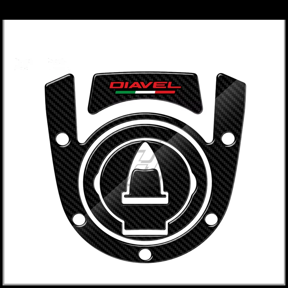 

For Ducati Diavel Models 3D Carbon-look Motorcycle Fuel Cap Tank Pad Protection Decals