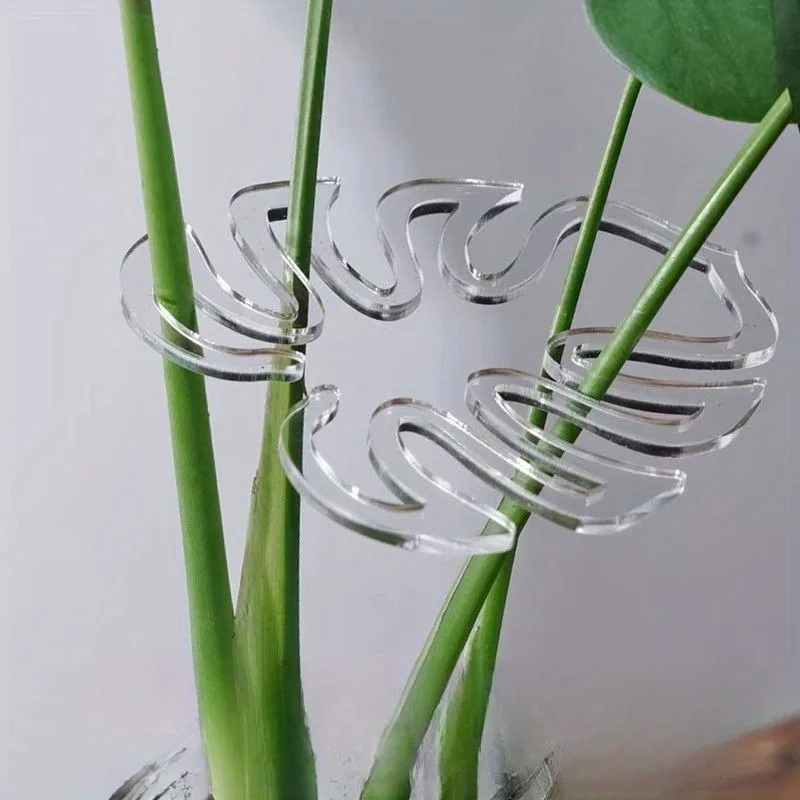 Clear Flexible Plant Support Clips - Adjustable Garden Clamps with Non-Slip Grip, for Indoor/Outdoor, Greenhouse, Bonsai