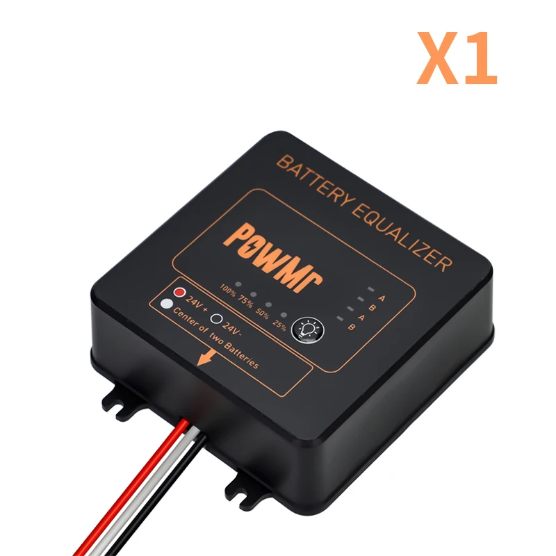 PowMr Batterij Equalizer Batterij Balancer voor 24V 36V 48V Systeem Solar Laadregelaar voor Gel Flood AGM Lood-zuur Batterijen