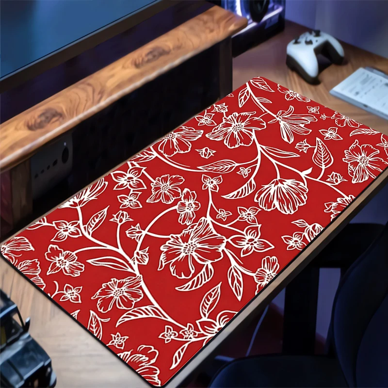 Mouse pad Artistic Flower Illustration Computer Speed type carpet mat for e-sports players Laptop Keyboard Mousepad Office